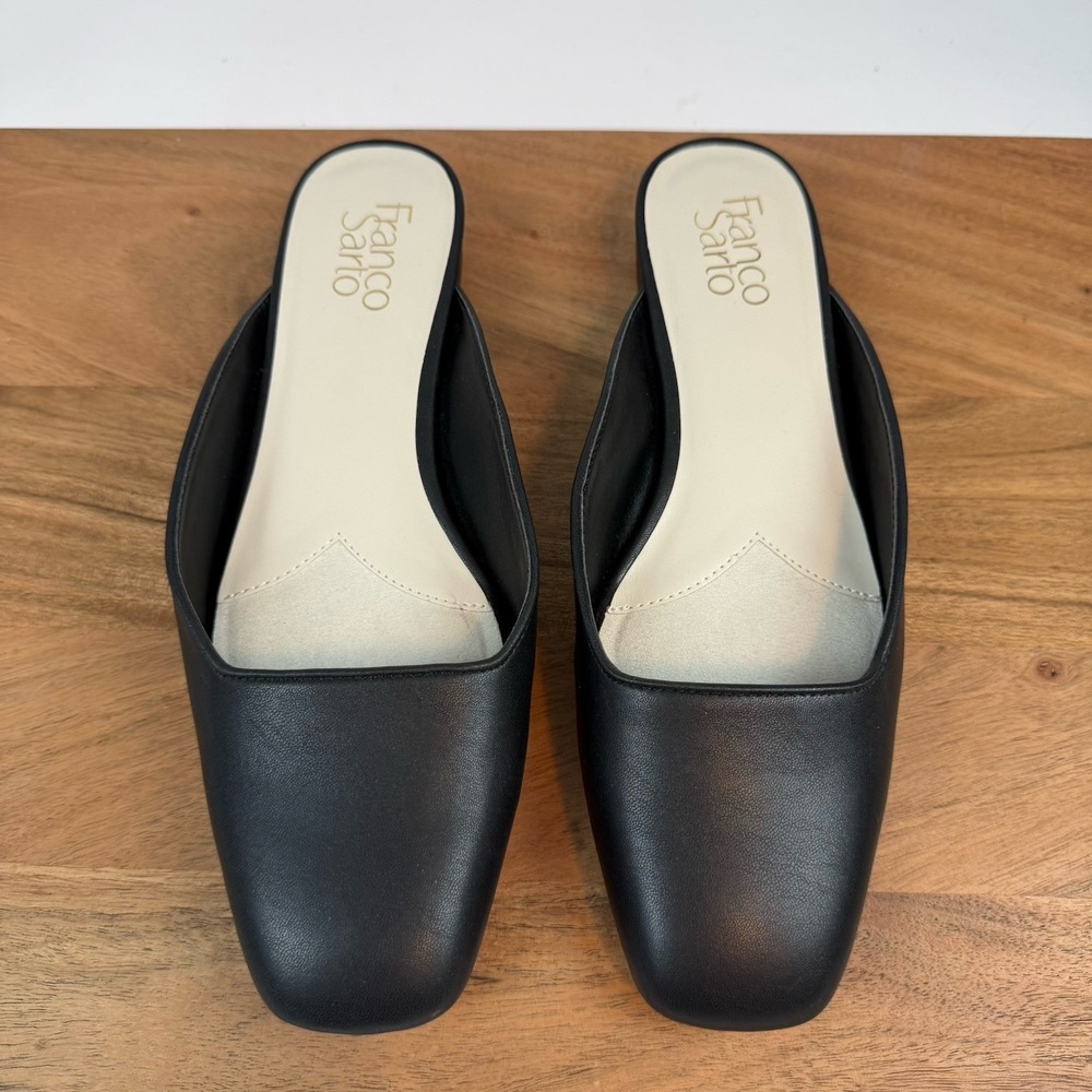 New Womens Franco Sarto Dayla Mules Black Slides Shoes Size 8.5 M